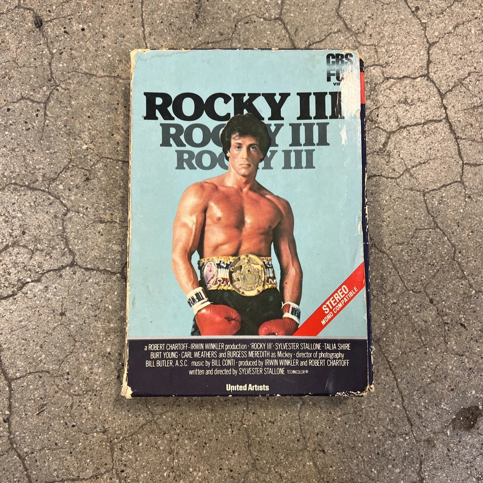 1982 Rocky III - 3 VHS Tape - CBS Fox Video Big Box Red Label Pull Out - Image 1 of 4