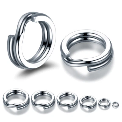 100PCS Stainless Steel Fishing Split Ring High Strength Heavy Duty Lure Ring - Image 1 of 4