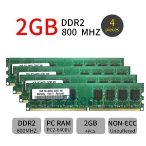 For Dell OptiPlex 755 8GB 4x 2GB DDR2 PC6400 PC2-6400 800 Mhz DESKTOP MEMORY RAM - Picture 1 of 7