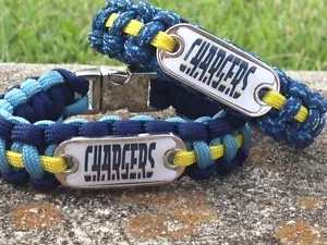 Los Angeles Chargers Paracord Armband mit NFL Dog Tag und Metallschnalle. SUPER! - Bild 1 von 6