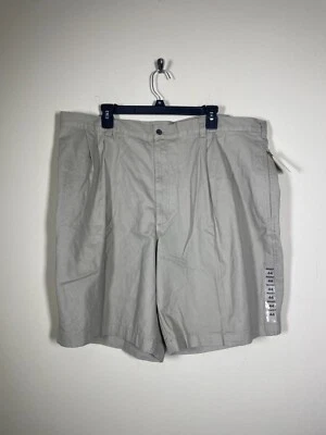 Novo com etiquetas! Shorts masculino Perry Ellis America 44 bege algodão plissado chino golfe - Imagem 1 de 4