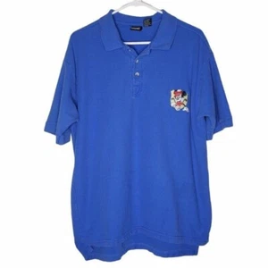 Disney Unlimited Herren XL Vintage blau Mickey Mouse Golf bestickt Polo  - Bild 1 von 12