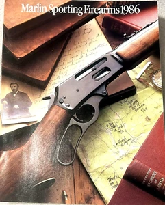 ORIGINAL FACTORY 1986 MARLIN SPORTING FIREARMS BROCHURE CATALOG - 24 PAGES - Picture 1 of 7