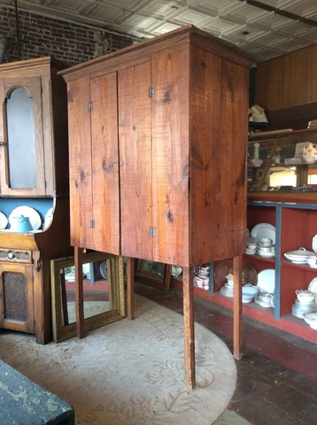 Vintage Early 1900’s Primitive Farm Built Heart Pine Food Cupboard Cabinet Cover