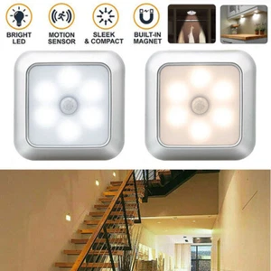 Motion Sensor LED Night Light Battery Powered Indoor Closet Cabinet Wall Cabinet - Picture 1 of 14