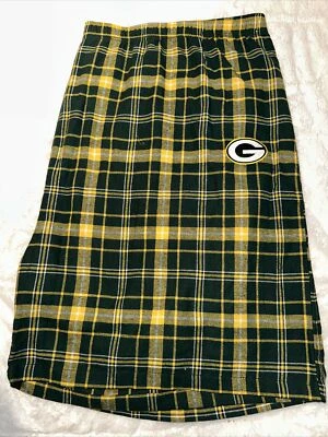 绿色湾包 男式 睡觉 LOUNGE PAJAMA 短裤 100% 棉 6X 法兰内尔 — 第 1/3 张图片