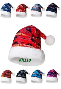 Southwest Native American Christmas Hat, Santa Hat Xmas Holiday Hat - Picture 1 of 53