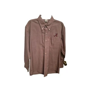 College World Alabama Crimson Tide LS Men Shirt Embroidered A Sz L Roll Tide! - Picture 1 of 7