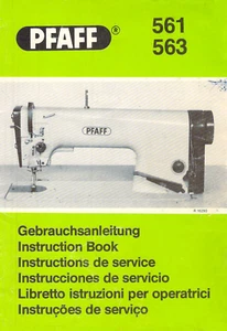 PFAFF 561 563 Instruction Manual User Guide: Coil Bound 24 Pages - Picture 1 of 1