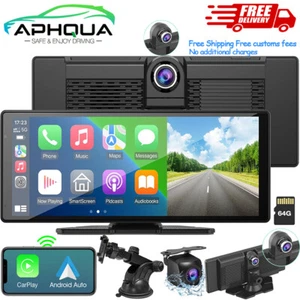 Aphqua 9.3In Bluetooth Car Stereo With Dash Camera Wireless Carplay Android Auto - Picture 1 of 9