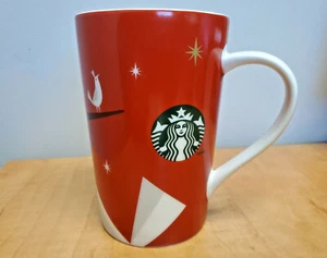 Starbucks Tall Coffee Mug Cup 12 Oz. Partridge Holiday Christmas 2012 Bird Logo - Picture 1 of 12