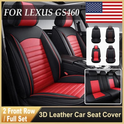 3D PU Leather Car Seat Covers For Lexus GS460 Full Set/Front Cushions Protectors Foto 1 de 4