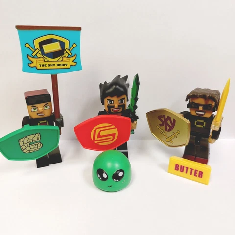 Tube Heroes Minecraft Action Figures Lot of 3 Cover