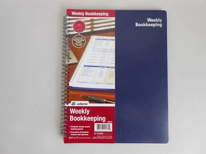 Adams Weekly Bookkeeping Record Book, Spiral Bound, 8.5 X 11 Inches, AFR70 - Picture 1 of 6