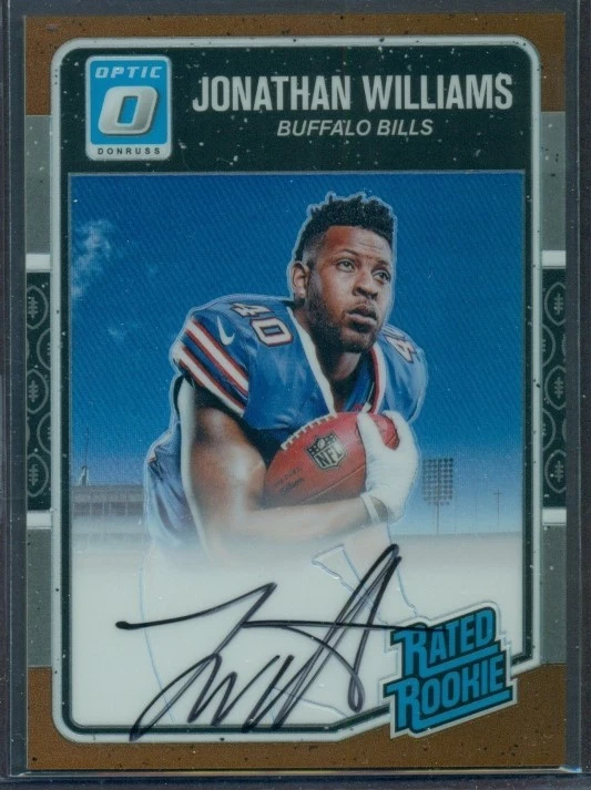 2016 DONRUSS OPTIC BRONZE HOLO REFRACTOR RATED ROOKIE AUTO JONATHAN WILLIAMS - Image 1 of 1