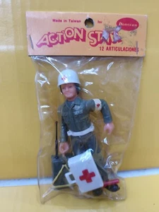 Rare Vintage 70s MEDICAL SOLDIER Action Star Airfix Donovan Complete Taiwan - Picture 1 of 7