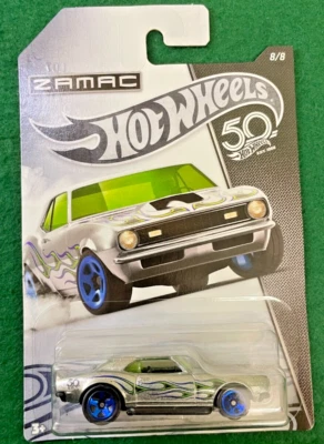 HOT WHEELS 1968 COPO CAMARO ZAMAC 50 YRS MINT ON LONG CARD 110 — 第 1/4 张图片
