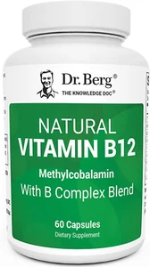 Dr. Berg Natural Vitamin B12 1000 Mcg with B Complex Blend - Methylcobalamin B12 - Picture 1 of 9