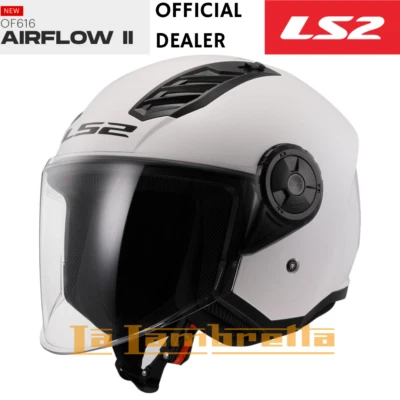 CASCO JET NEW LS2 AIRFLOW 2 II OF616 BIANCO LUCIDO INTERNO REMOVIBILE PRESE ARIA - Immagine 1 di 4