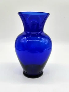 "Jarrón de vidrio azul cobalto grande 9" - Imagen 1 de 9