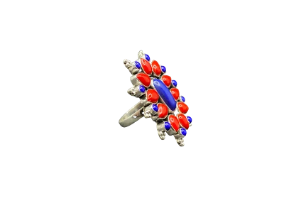 Moda Positano Gioielli - Collezione Corallo – Anello Ag 925 Corallo Lapis - Immagine 1 di 4