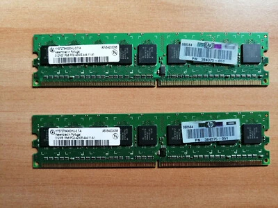 1x Memoria HP 512MB HYS72T64000HU-3.7-A 1Rx8 PC2-4200E-444-11-A1 - Immagine 1 di 2