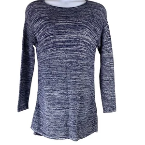 Ellen Tracy Size Large Sweater Dress Long Sleeved High Low Knit Pullover Tunic - Picture 1 of 5