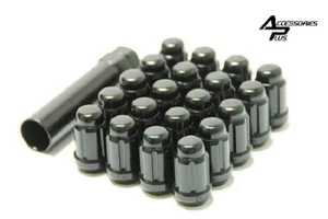 24 Pc BLACK SPLINE TUNER LUG NUTS 12m x 1.25 Part # AP-5657BK - Picture 1 of 3