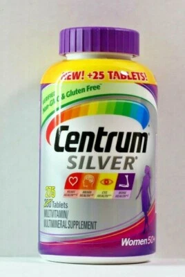 Suplemento multivitamínico multimineral Centrum Silver para MUJER 50+, 275 comprimidos Foto 1 de 3