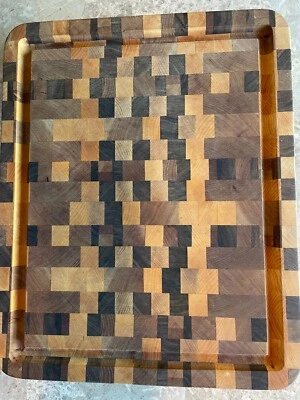 Hand crafted Hardwood Cutting / Charcuterie Board End Cut Block Design - Image 1 of 3