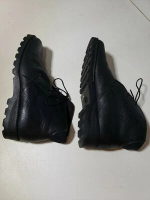 Nicole Black Leather Women's Tara Lace up Ankle Boots Size 6 M 6M  - Image 1 of 4