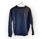 LL Bean Sweater Men's Large Regular Blue 100% Lambs Wool Crewneck Pullover