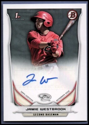 2014 Bowman Prospect Autographs #PAJW Jamie Westbrook - NM-MT - Image 1 of 2