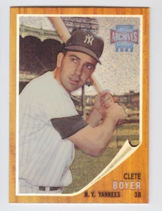 Reimpresión Clete Boyer 2002 Topps Archives reserva 23 de 100 Yankees - Imagen 1 de 1