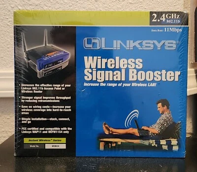 Linksys WSB24 Wireless Signal Booster 802.11b 2.4GHz  - Image 1 of 2