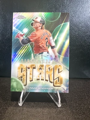 2024 Topps Chrome Update- Stratospheric Stars #SSC-22 Gunnar Henderson- Orioles  - Image 1 of 2