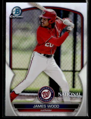 2023 Bowman #MLB-37 James Wood National Pack Refractor Prospects - Image 1 of 2