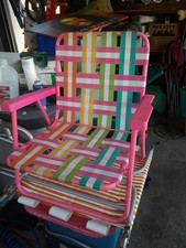 New listing
Pink Aluminum Webbed Lawn Beach Chair Retro White
