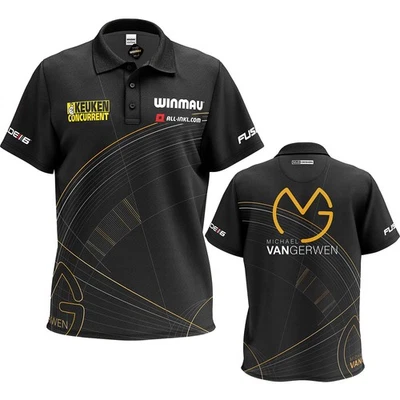 WINMAU DARTBOARD COMPANY LTD Winmau Darts MvG Michael van Gerwen 5-Jahres-Jubiläums Dartshirt Trikot 🎯🔥NEU