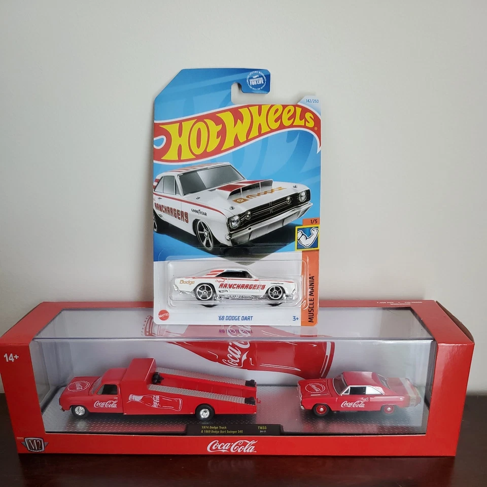 M2 Coca Cola Hauler 1974 Dodge Truck 1969 Dodge Dart & Hot Wheels 68 Dodge Dart - Image 1 of 4
