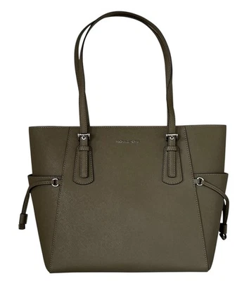 Bolso de Hombro Michael Kors Voyager Grande Este Oeste con Cordón Verde Oliva Foto 1 de 4