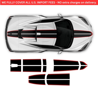 Racing Stripes Over The Top, for Corvette C8 2021 - 2024 - Изображение 1 из 4