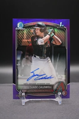 2025 Bowman | Slade Caldwell | 1st Bowman Purple Auto /250 | Diamondbacks - Image 1 of 2