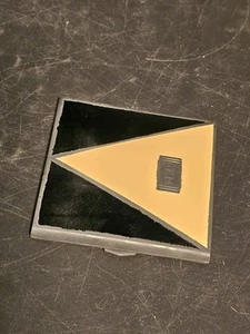 STUNNING ART DECO STERLING SILVER COMPACT CASE - Picture 1 of 7
