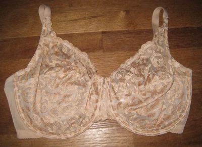 Sujetador con aros Wacoal 85199 "arabesco" beige bordado sin forro 40DDD para mujer Foto 1 de 3