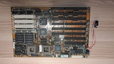 mainboard 386 slot isa 8/16 pin sim 30 pin Tastatur 5 polig DIN + 2 RAM - Bild 1 von 4