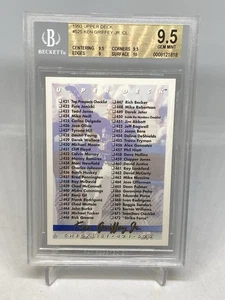 Ken Griffey Jr 1993 cubierta superior #525 BGS 9,5 gema como nueva pop 1 raro - Imagen 1 de 7