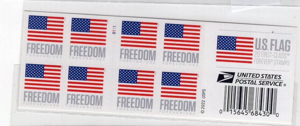 2023 Forever Flag Complete Booklet, Scott #5791a, Mint NH - Image 1 of 1