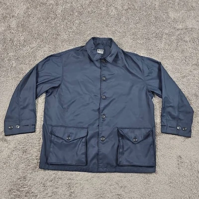 Gap Jacket Mens XL Navy Blue Nylon Button Front Lined Premium Classic Tailored - Image 1 of 4