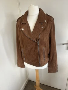 Chaqueta de Gamuza Monsoon Sienna Tostada Nueva Sin Etiquetas Talla 16 - Imagen 1 de 7